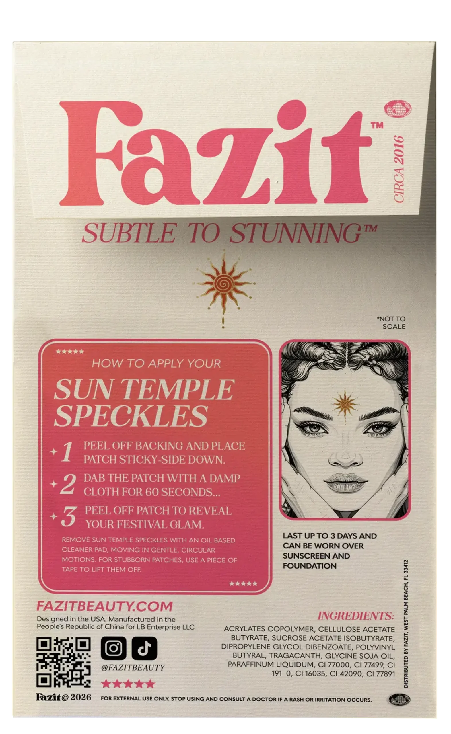 New Sun Temple Speckles Face Jewels
