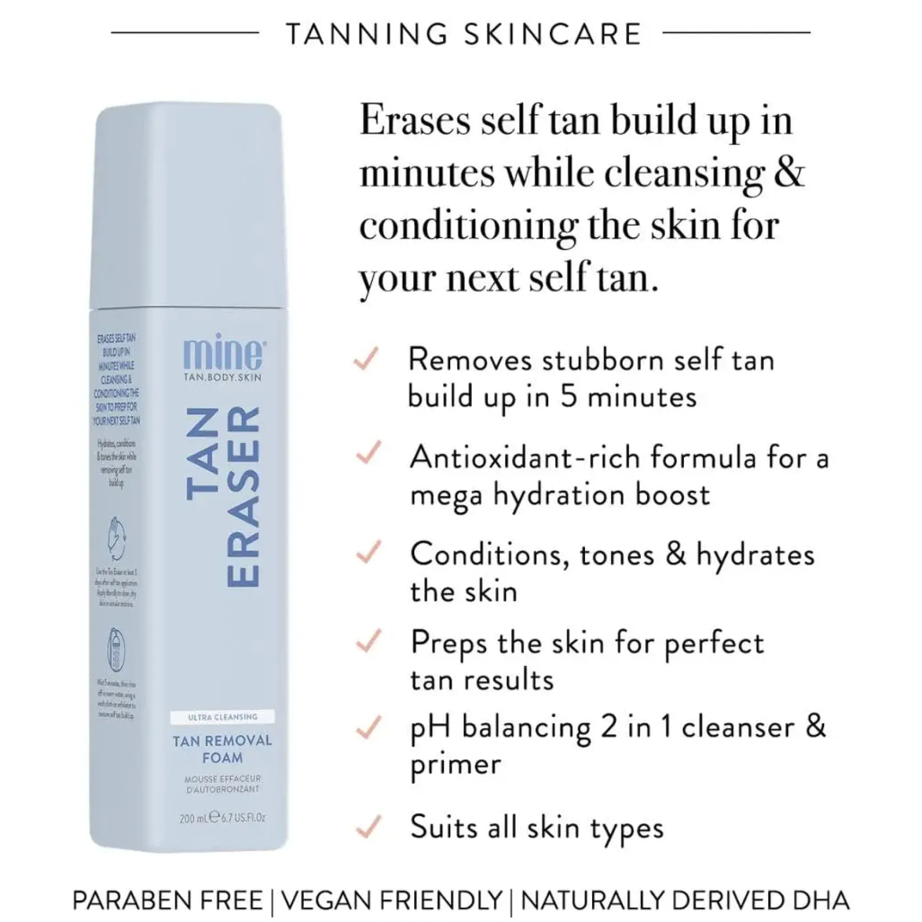 Online Tan Eraser Cleansing Foam Vegan Pflege|Vegan Tanning