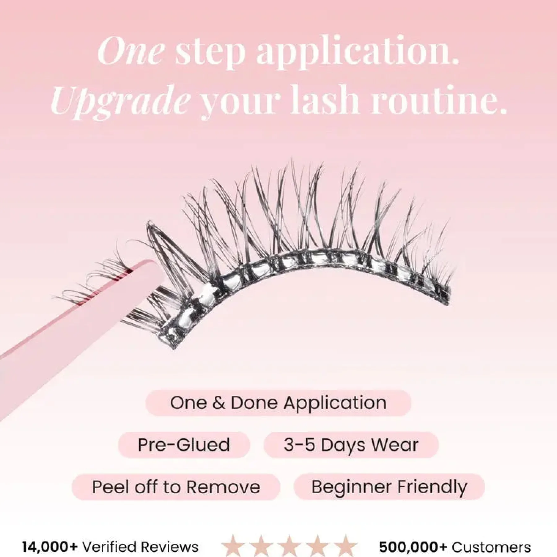 New Tapered Flick Pre Glued Half Lashes Künstliche Wimpern