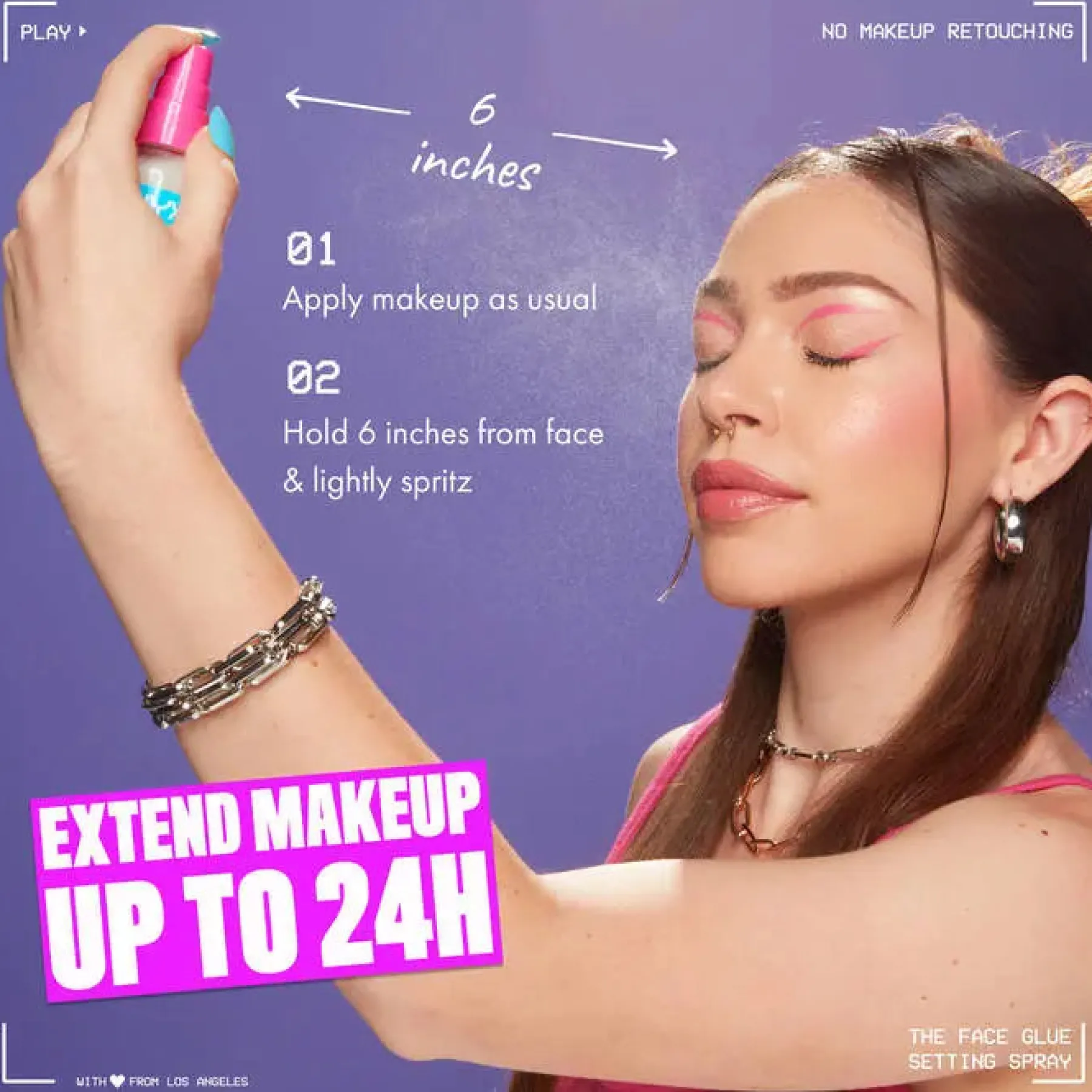 Clearance The Face Glue Setting Spray Fixier Spray|Setting Spray
