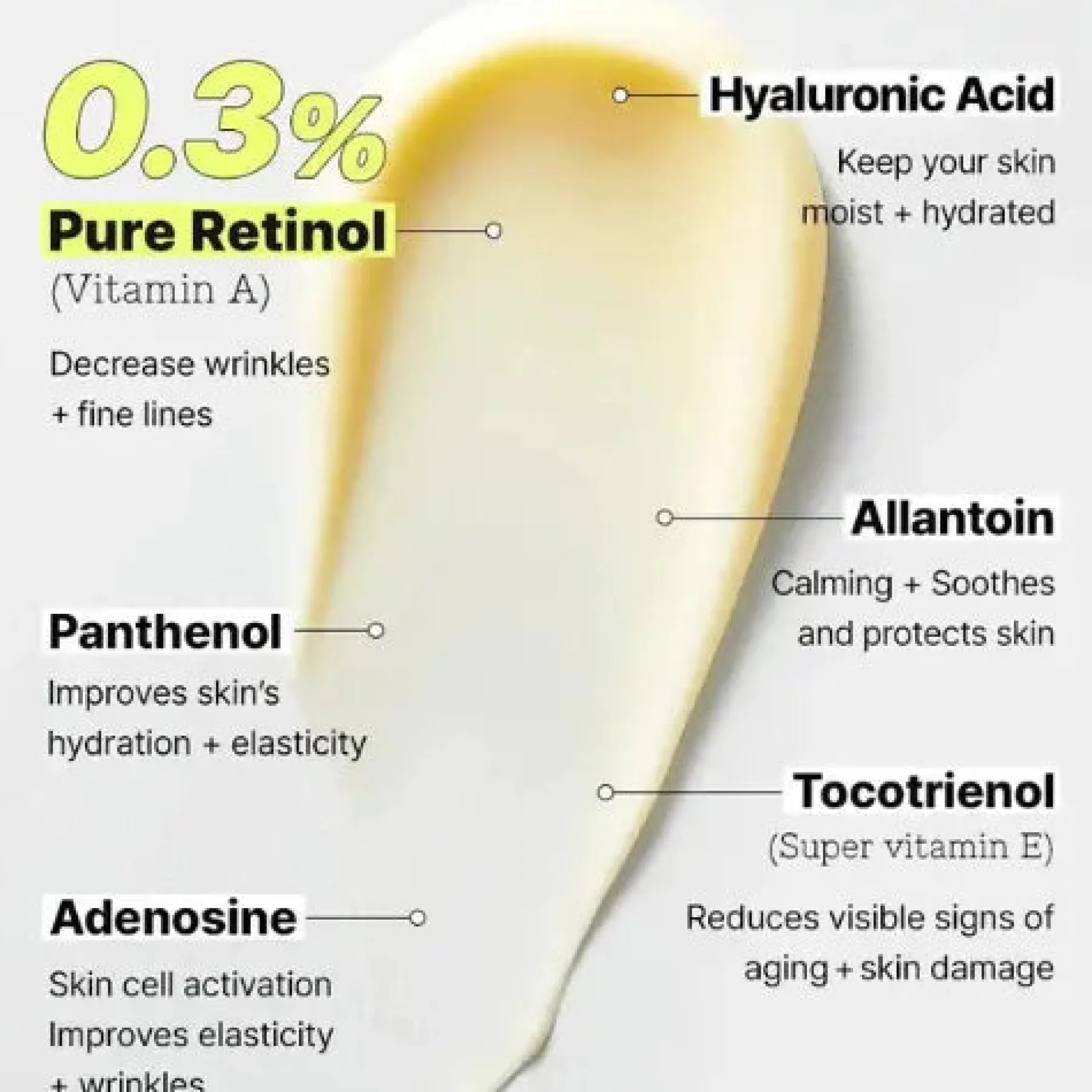 The Retinol 0.3 Cream Hauptzutat|Anti-Unreinheiten-Serum