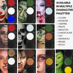 Tri-Color Makeup Palette Skeleton Spezialeffekte Make-Up