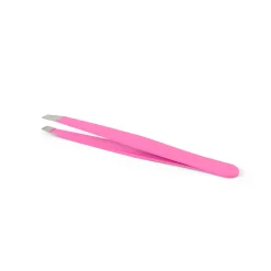 Tweezers Slanted Tip Pink Pinzetten