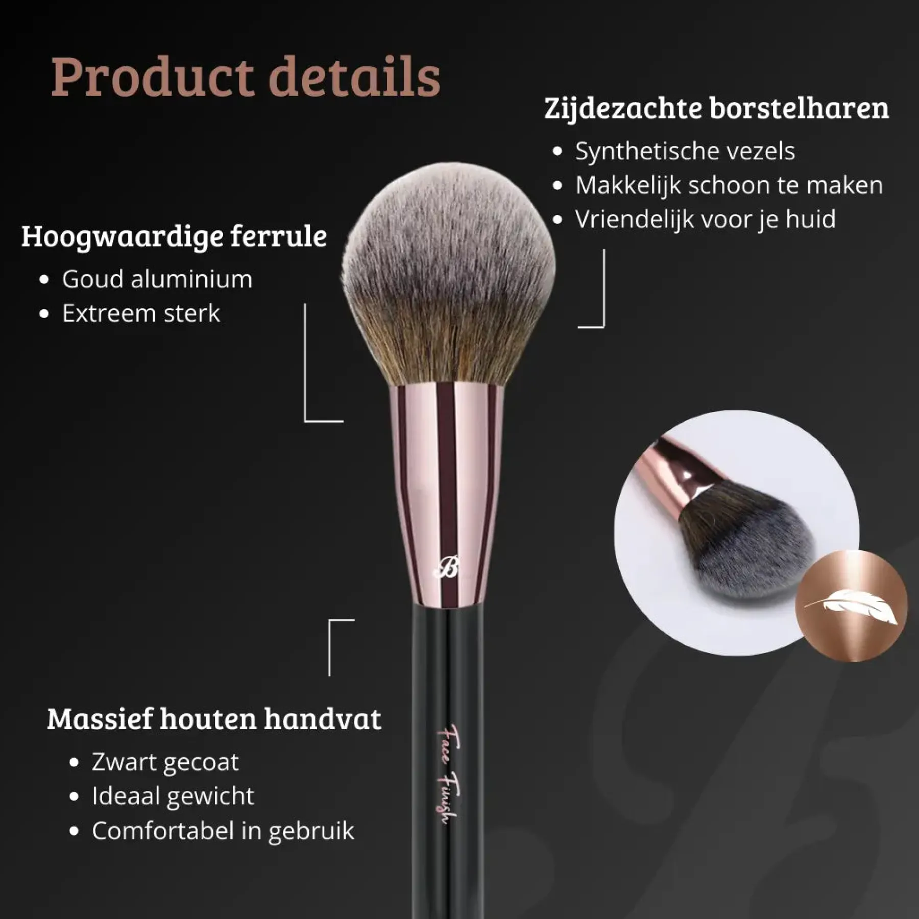 Hot UP12 Face Finish Brush Tön Mehr