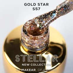 Online UV Gel Polish S57 Gold Star Veganer Nagellack|Hema-Frei