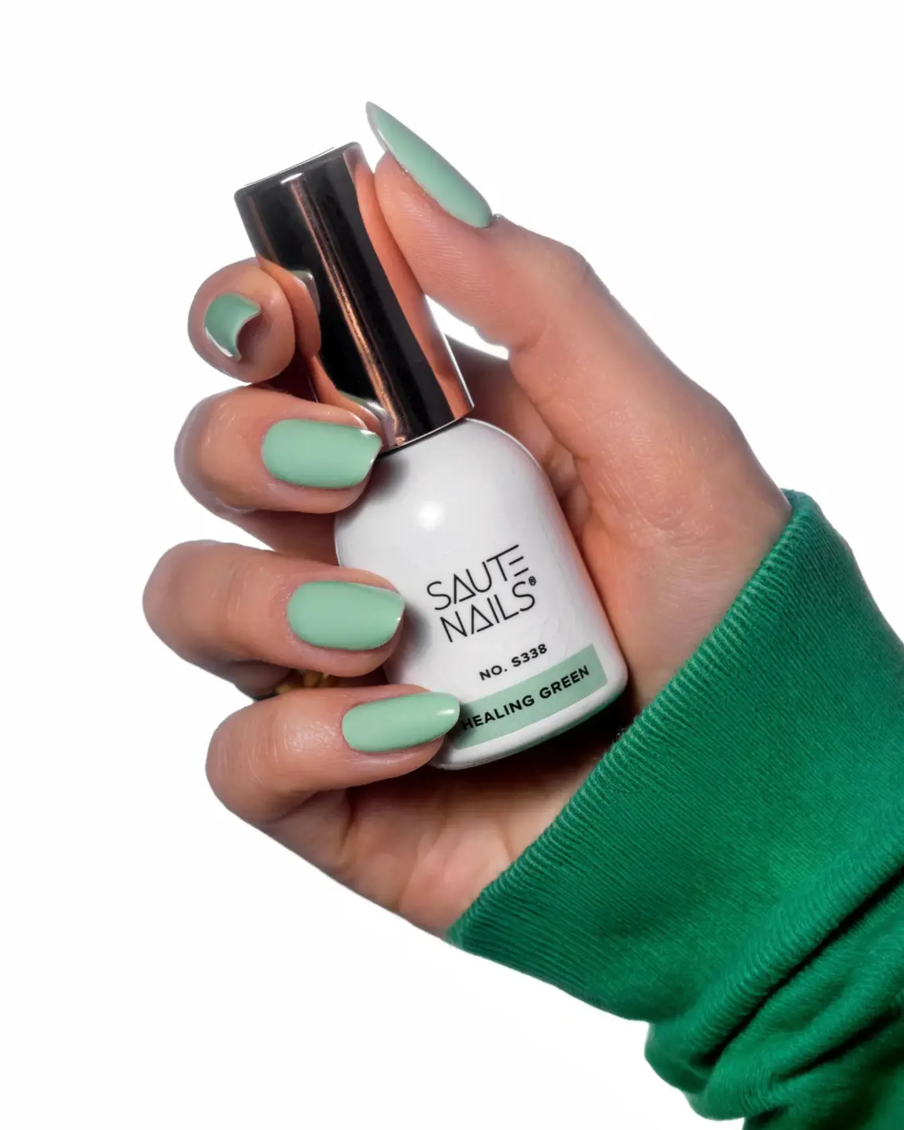 Discount UV Gel Polish S338 Healing Green Veganer Nagellack|Hema-Frei
