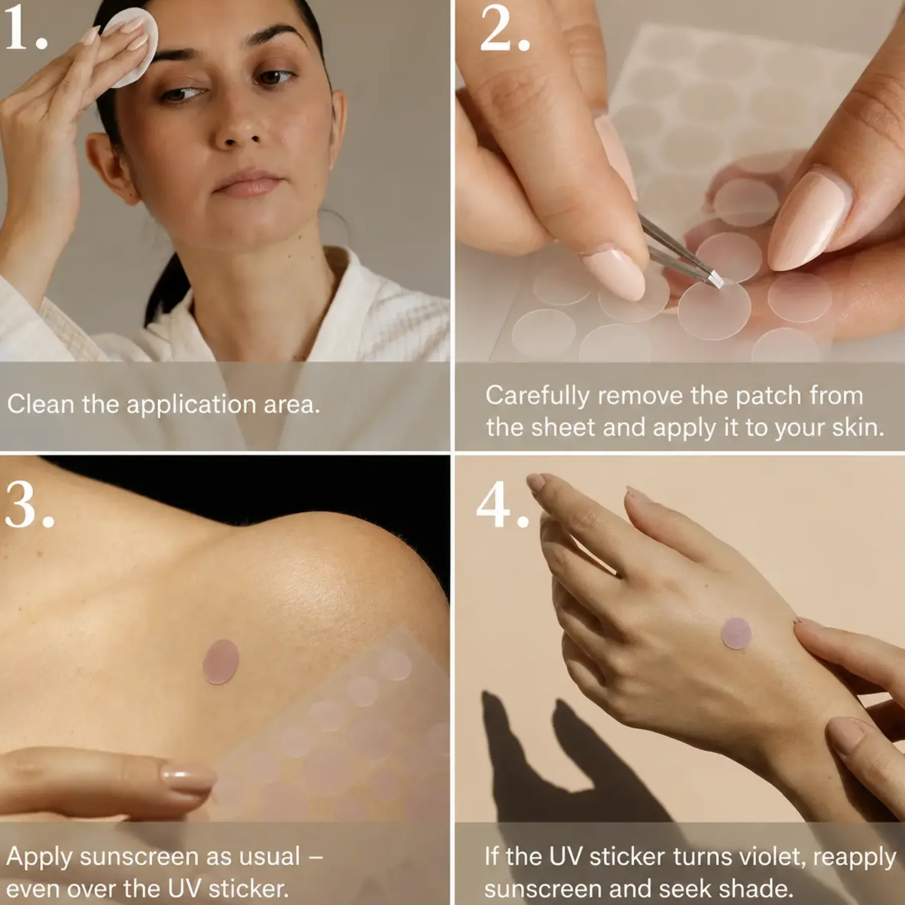 Clearance UV Indicator Patches Vegan Pflege|Vegan Tanning