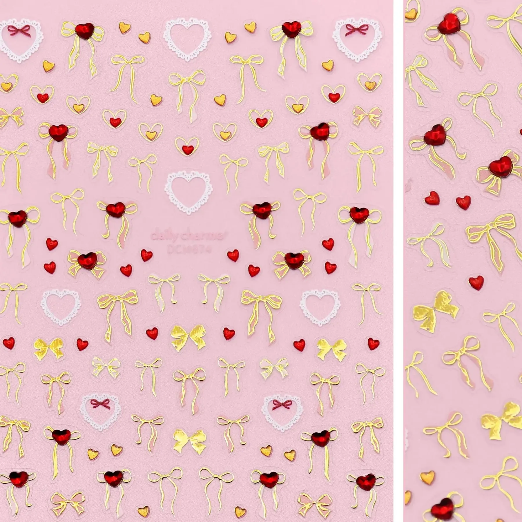 Discount Valentine Bejeweled Nail Art Sticker Lovely Fairy Bows Nagelkunst
