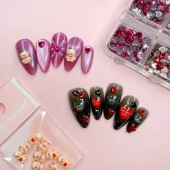 Hot Valentine 3D Embossed Nail Art Sticker Anti-Sweet Talk Nagelkunst