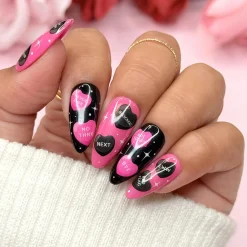 Hot Valentine 3D Embossed Nail Art Sticker Anti-Sweet Talk Nagelkunst