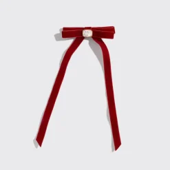 New Velvet & Gemstone Bow Hair Clip Haarspangen & -Clips