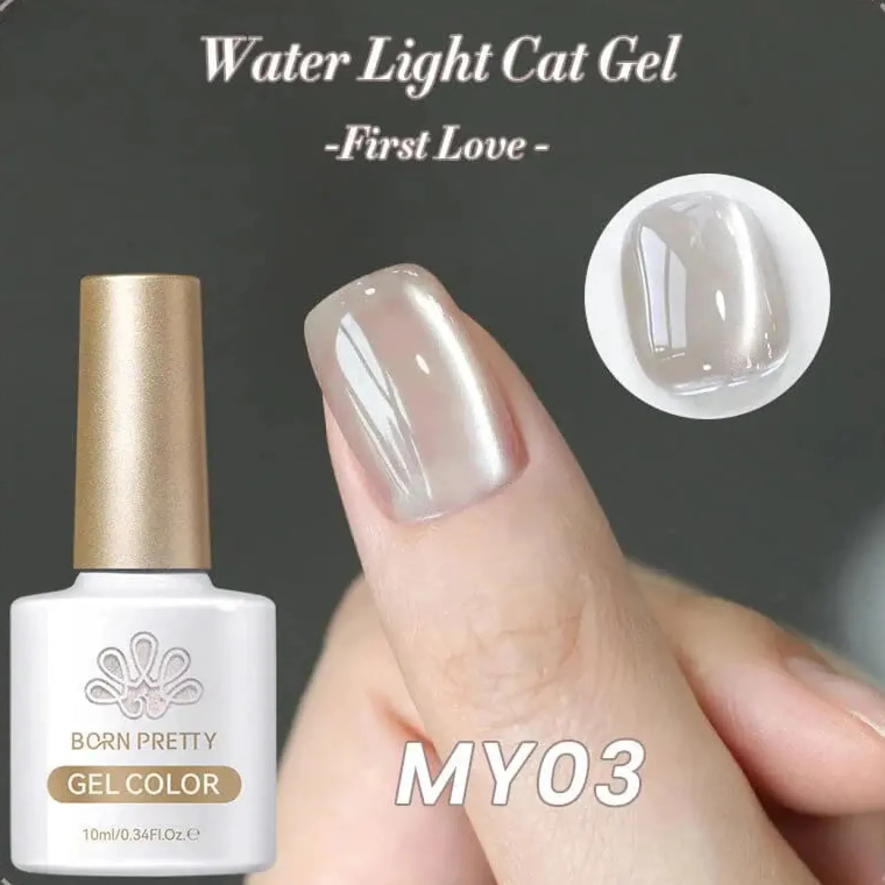 Best Water Light Cat Magnetic Gel MY03 Cat Eye Gellack|Hema-Frei