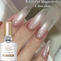 Sale White Cat Magnetic Gel MY77 Veganer Nagellack|Cat Eye Gellack