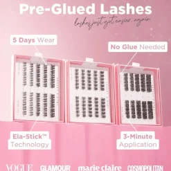 Hot Wispy Volume Pre-Glued Lashes Set Makeup Sets|Künstliche Wimpern