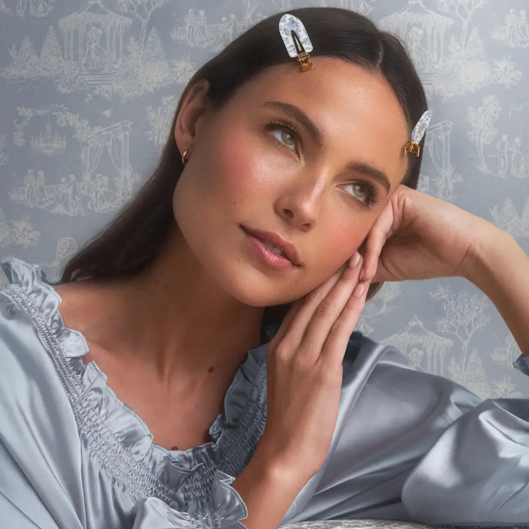 Discount x Bridgerton Creaseless Clips Toile In Bloom Haarpflege-Routinen & Sets|Haarspangen & -Clips