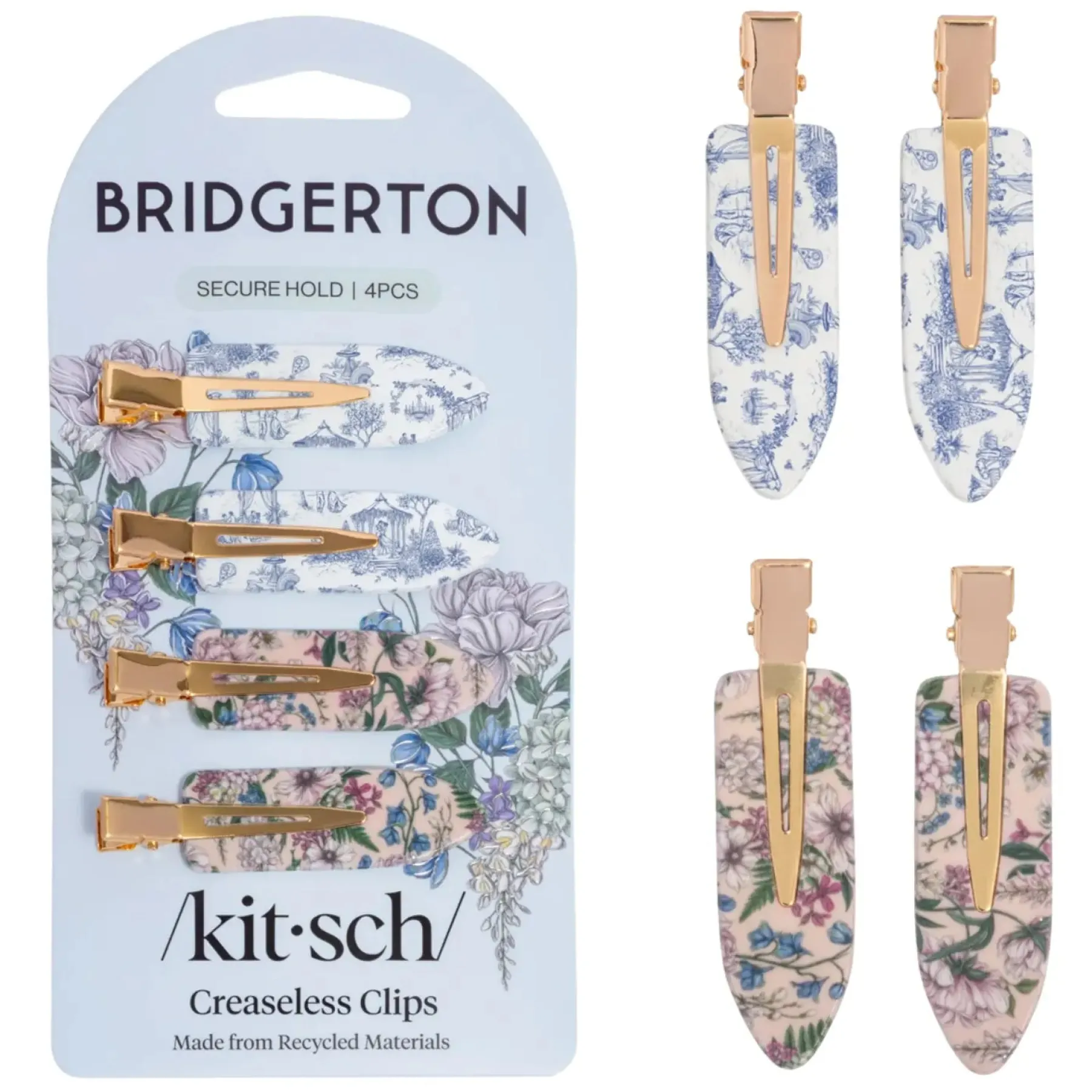 Discount x Bridgerton Creaseless Clips Toile In Bloom Haarpflege-Routinen & Sets|Haarspangen & -Clips