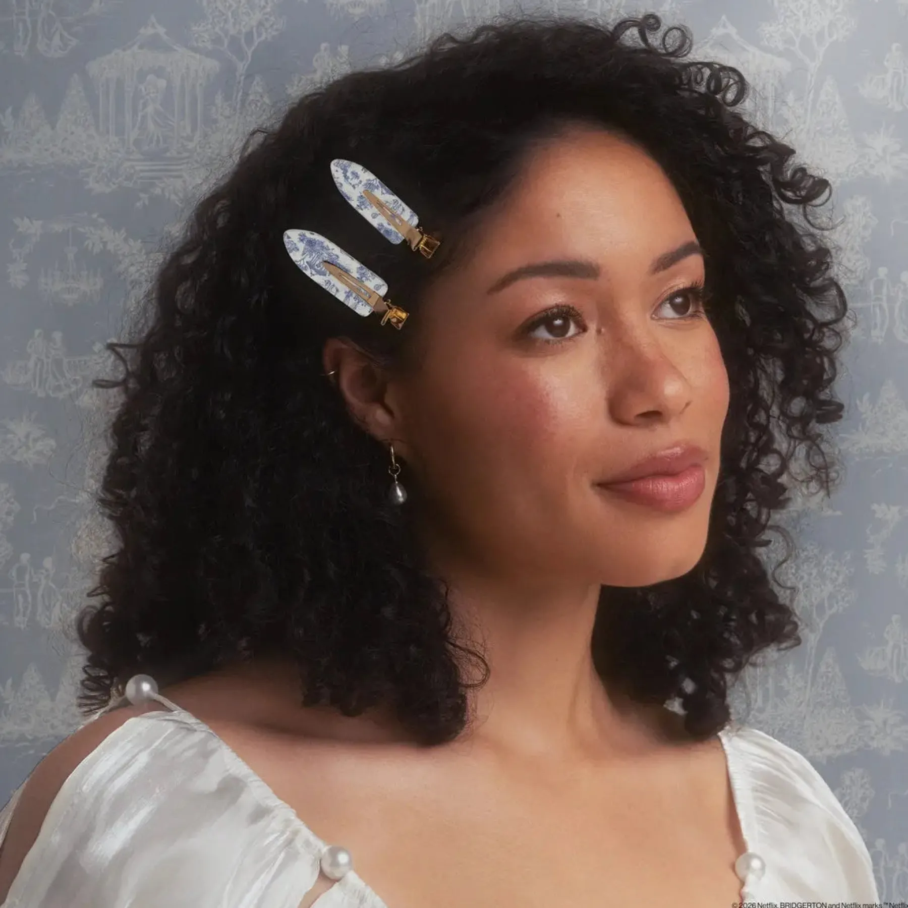 Discount x Bridgerton Creaseless Clips Toile In Bloom Haarpflege-Routinen & Sets|Haarspangen & -Clips